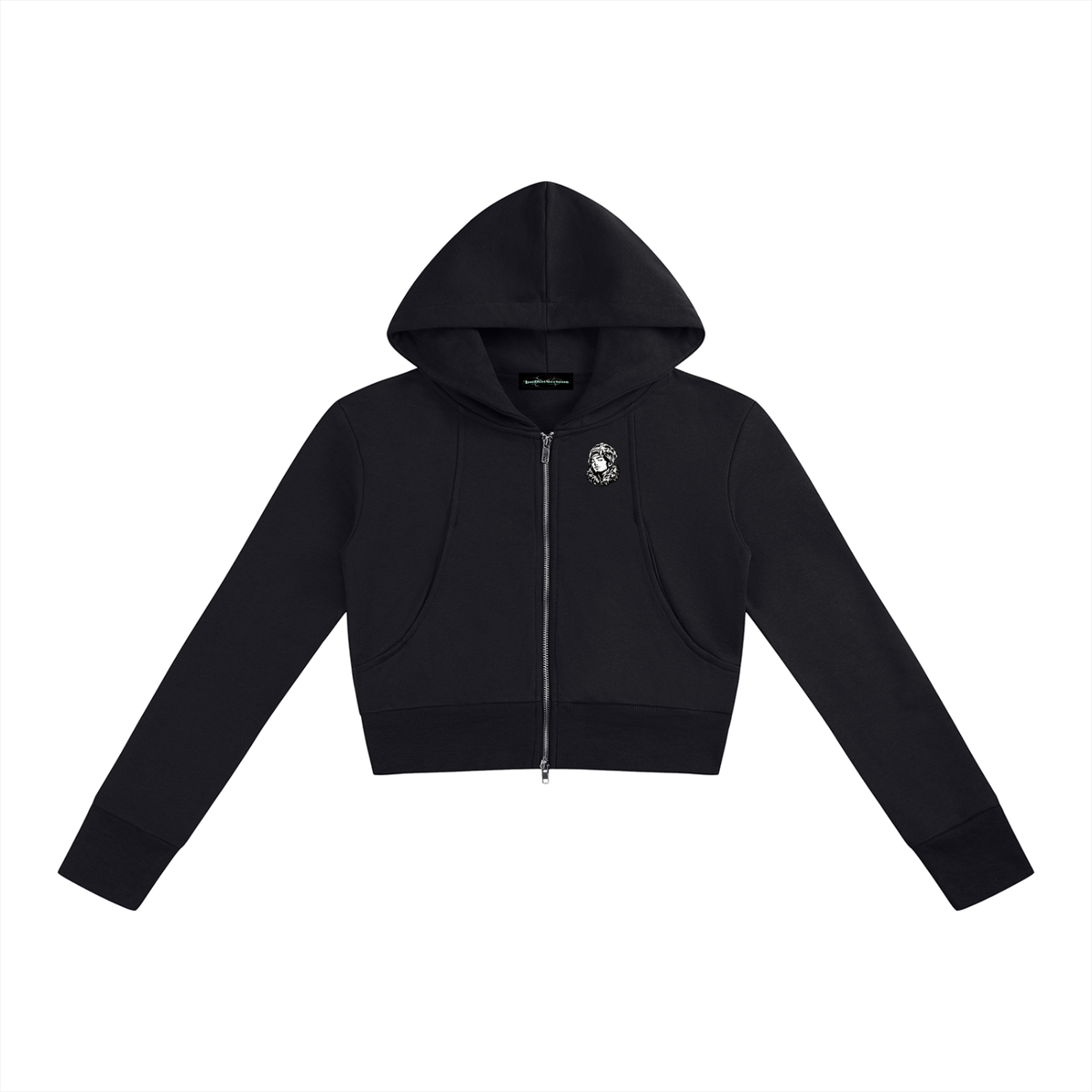 Overachievers Club' Women’s Slim Crop Full Zip Hoodie & Flared Leg Pants