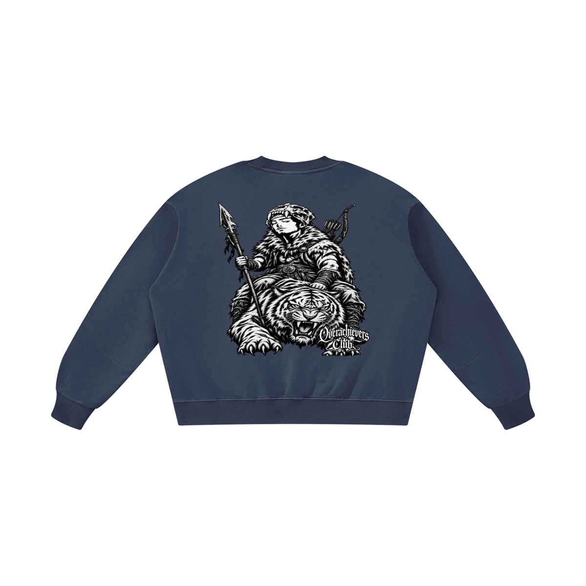 Overachievers Club' Boxy Vintage Washed Hoodie, Sweatpant & Sweatshirt Fit