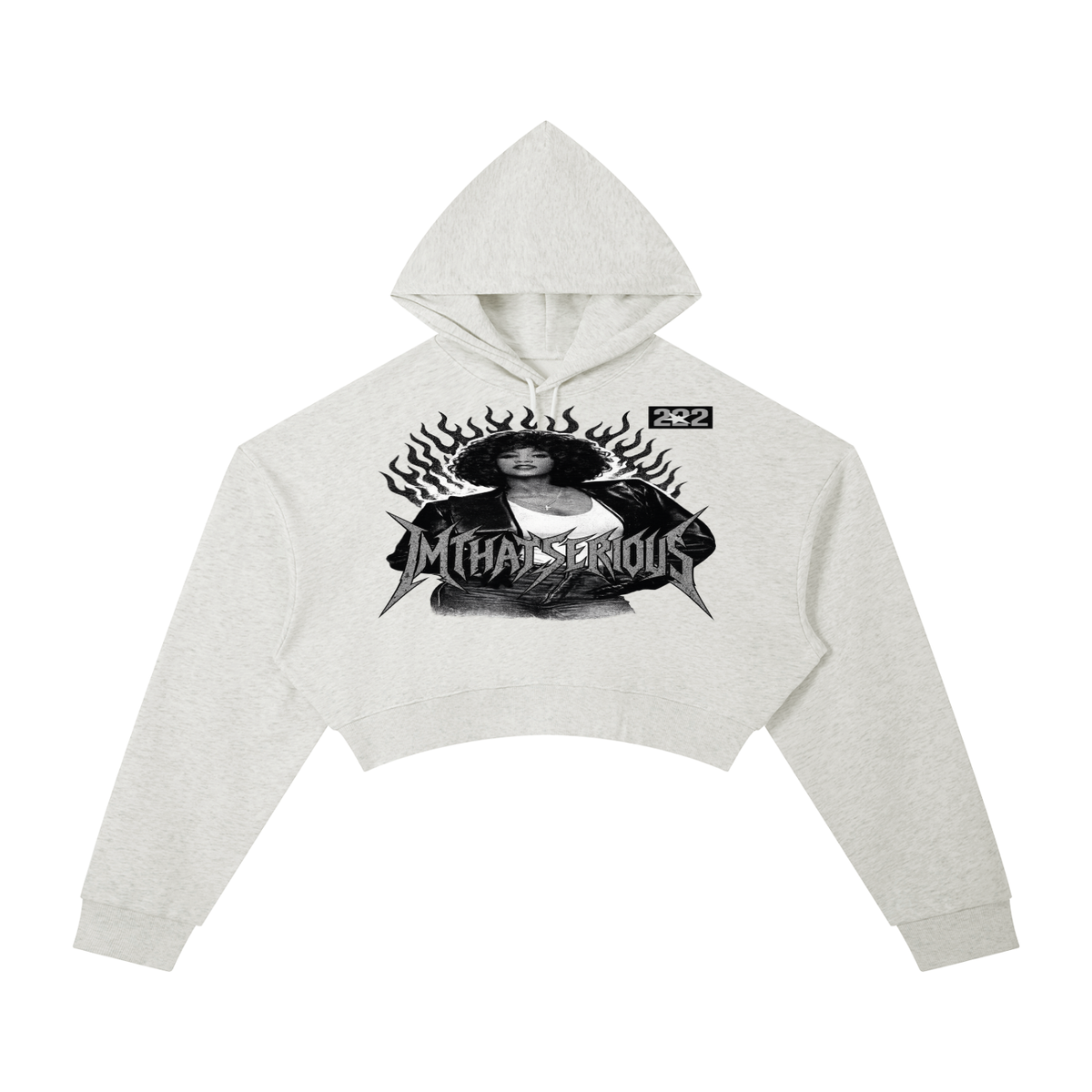Whitney Houston' Cropped Hoodie & Sweatpant Tracksuit