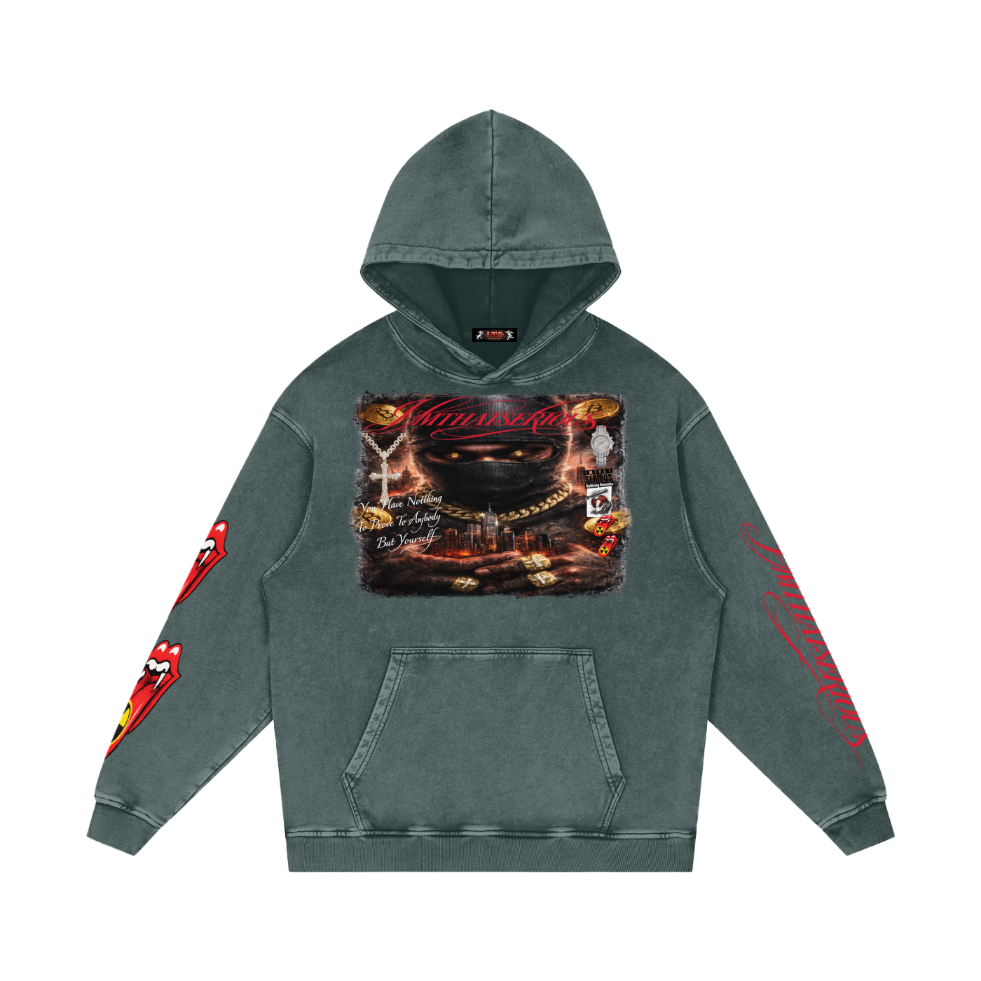 Snow Washed Loose Cotton Hoodie