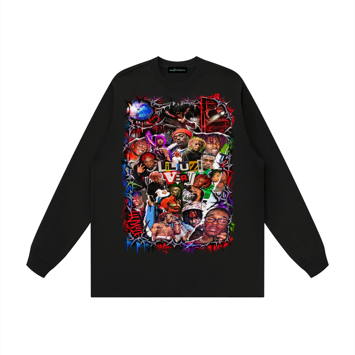 Uzi' Raw Hem Long Sleeve T-Shirt