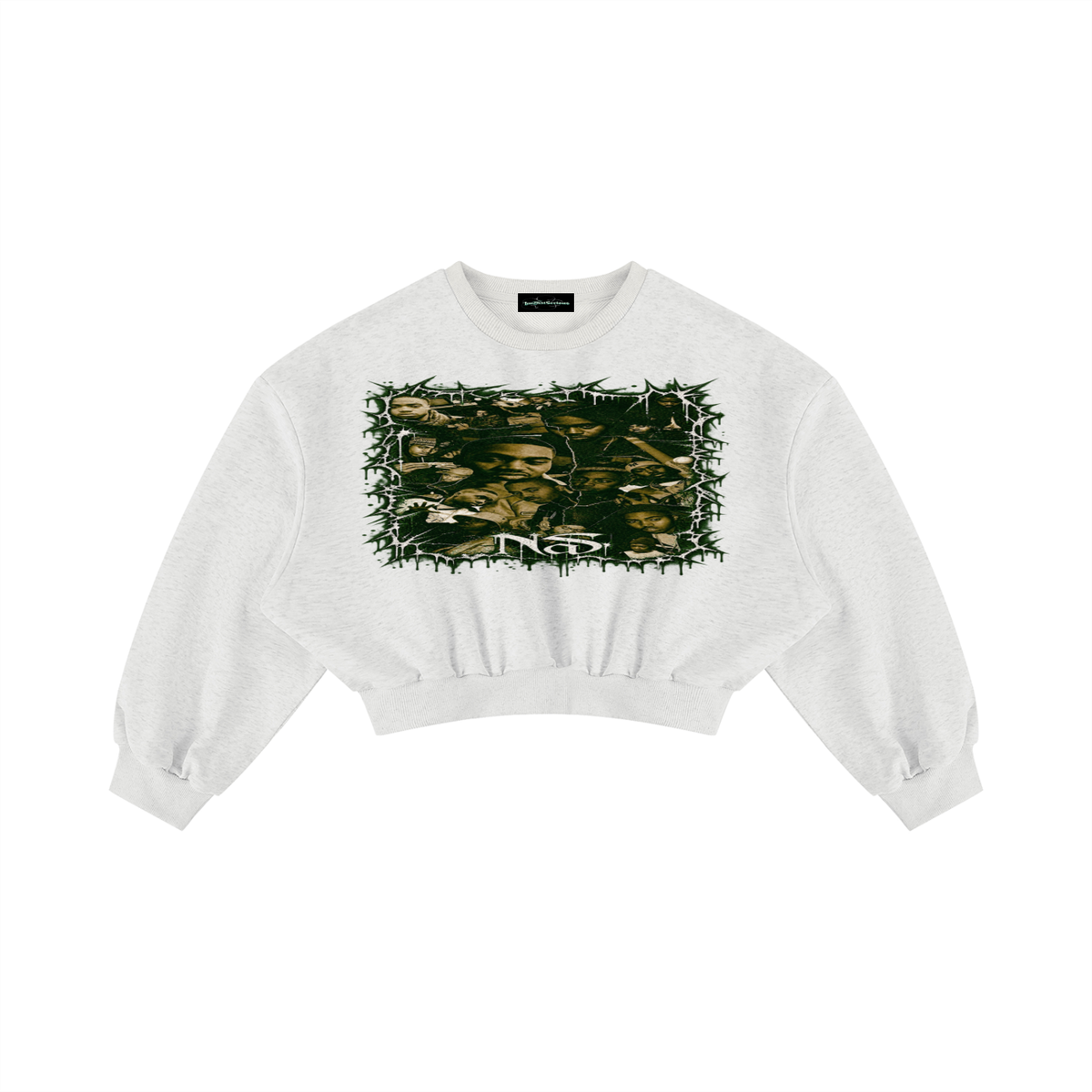 Nas' Women's Boxy Cropped Crewneck Sweatshirt