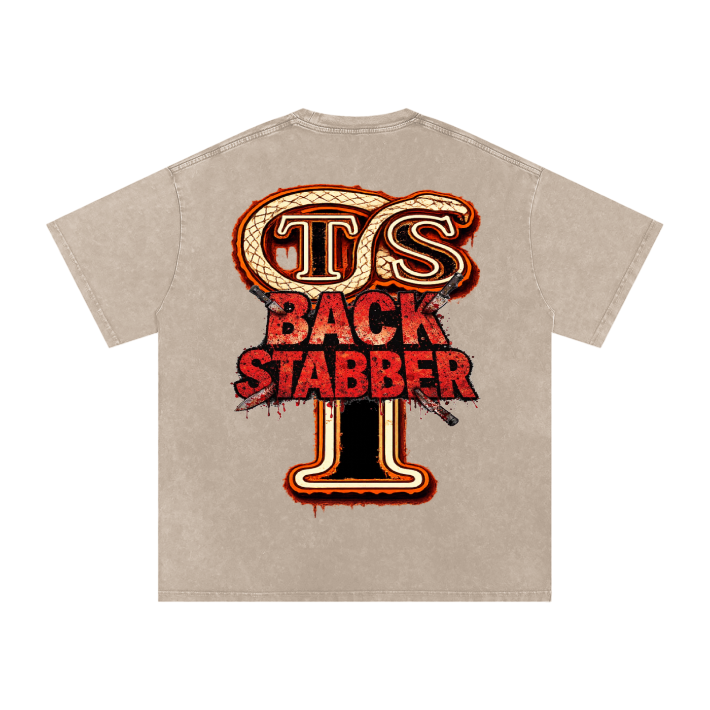 Snow Washed Oversized Cotton T-Shirt