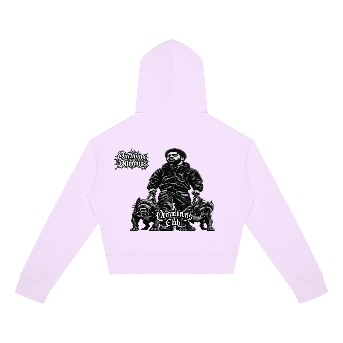 Overachievers Club' Women's Crop Full Zip Hoodie