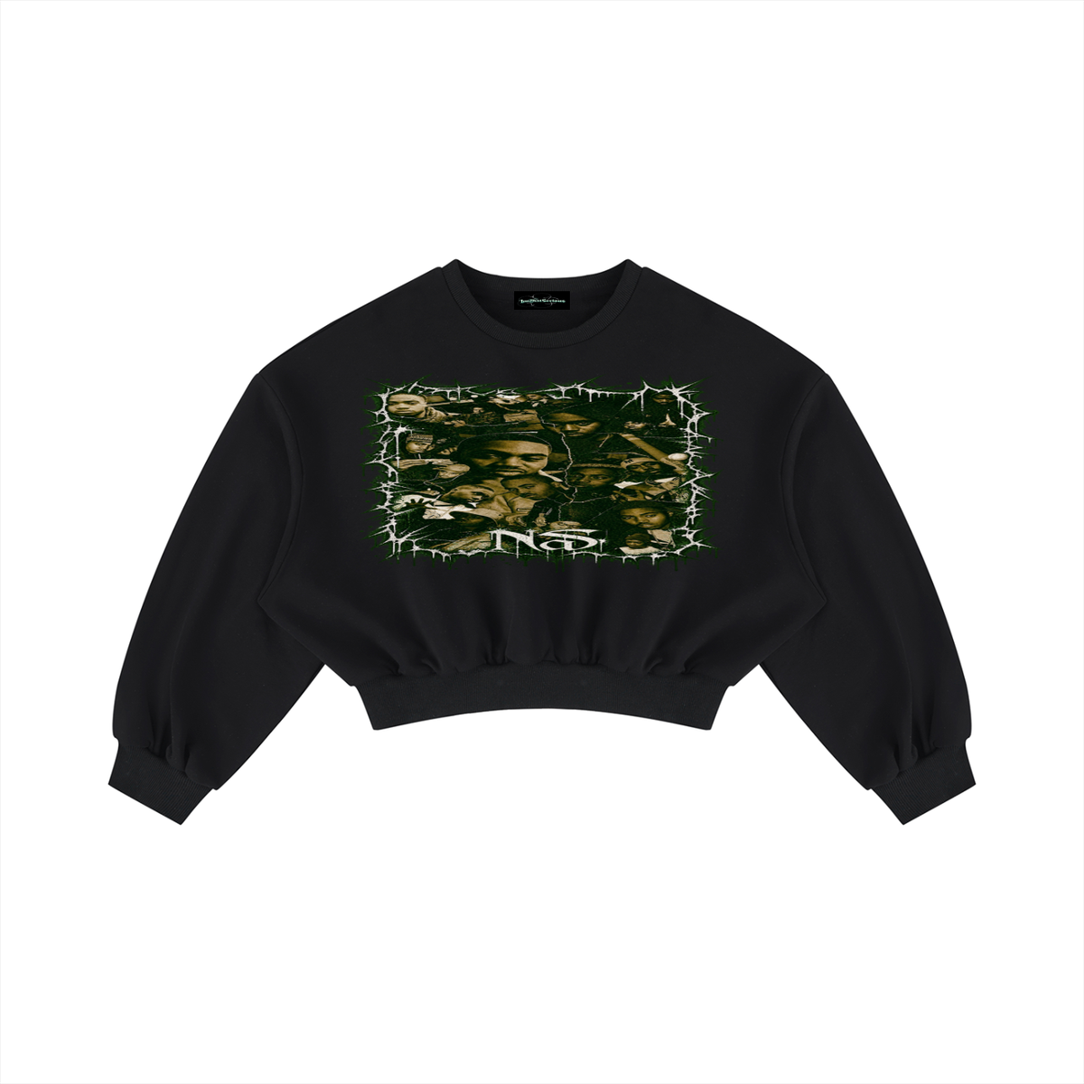 Nas' Women's Boxy Cropped Crewneck Sweatshirt