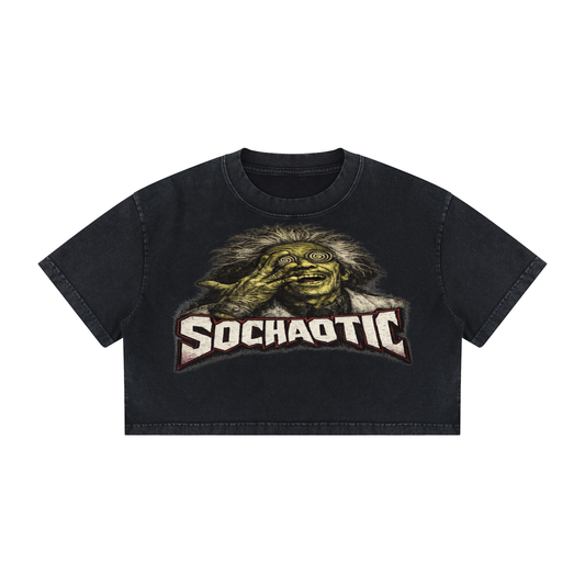 SoChaotic,Women,Crop,Tshirt,EvilScientist