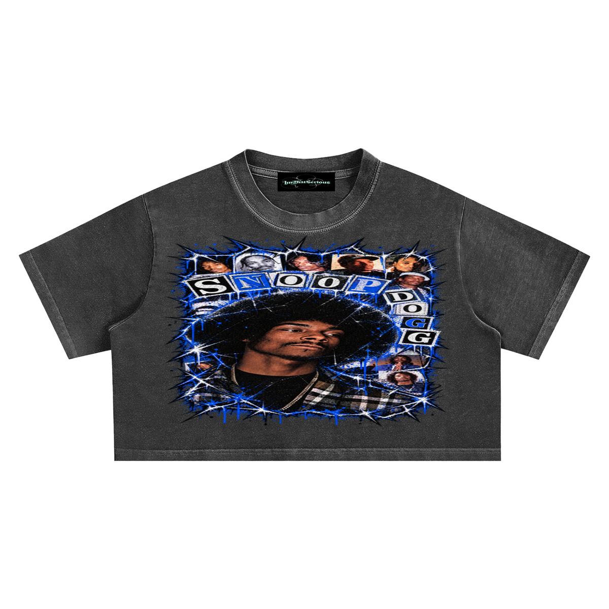 Snoop' Snow Washed Crop Top