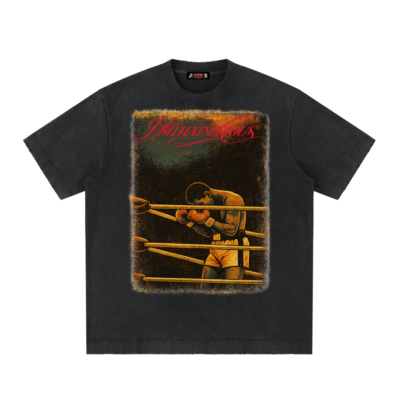 Heavyweight Vintage Washed Frayed T-Shirt