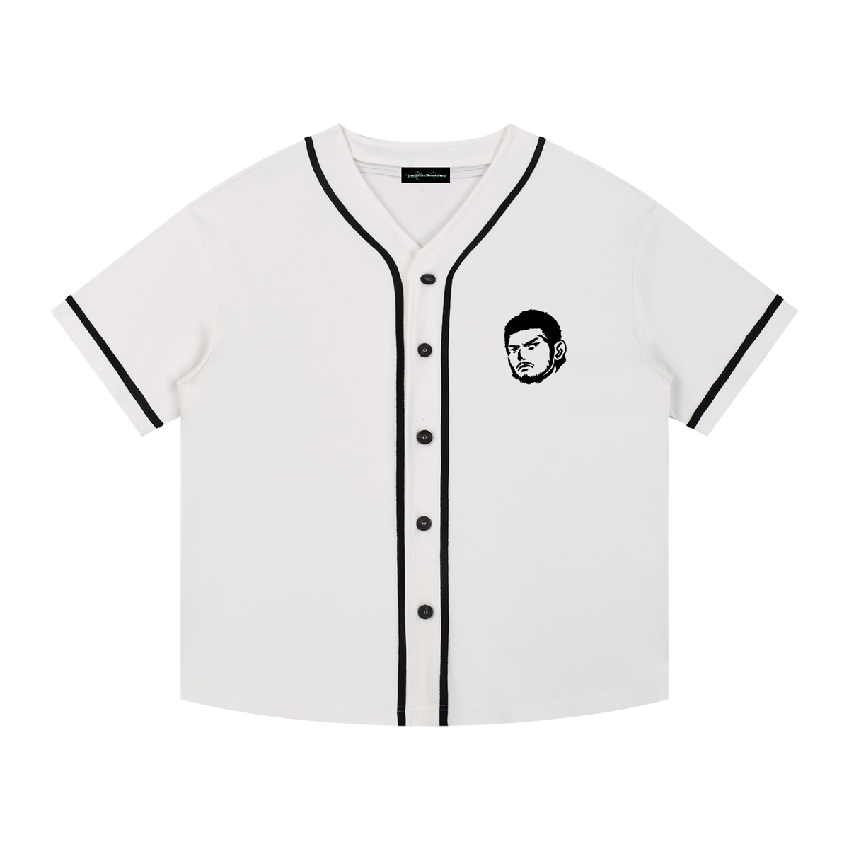 Overachievers Club' Contrast Piped Button-Up Jersey