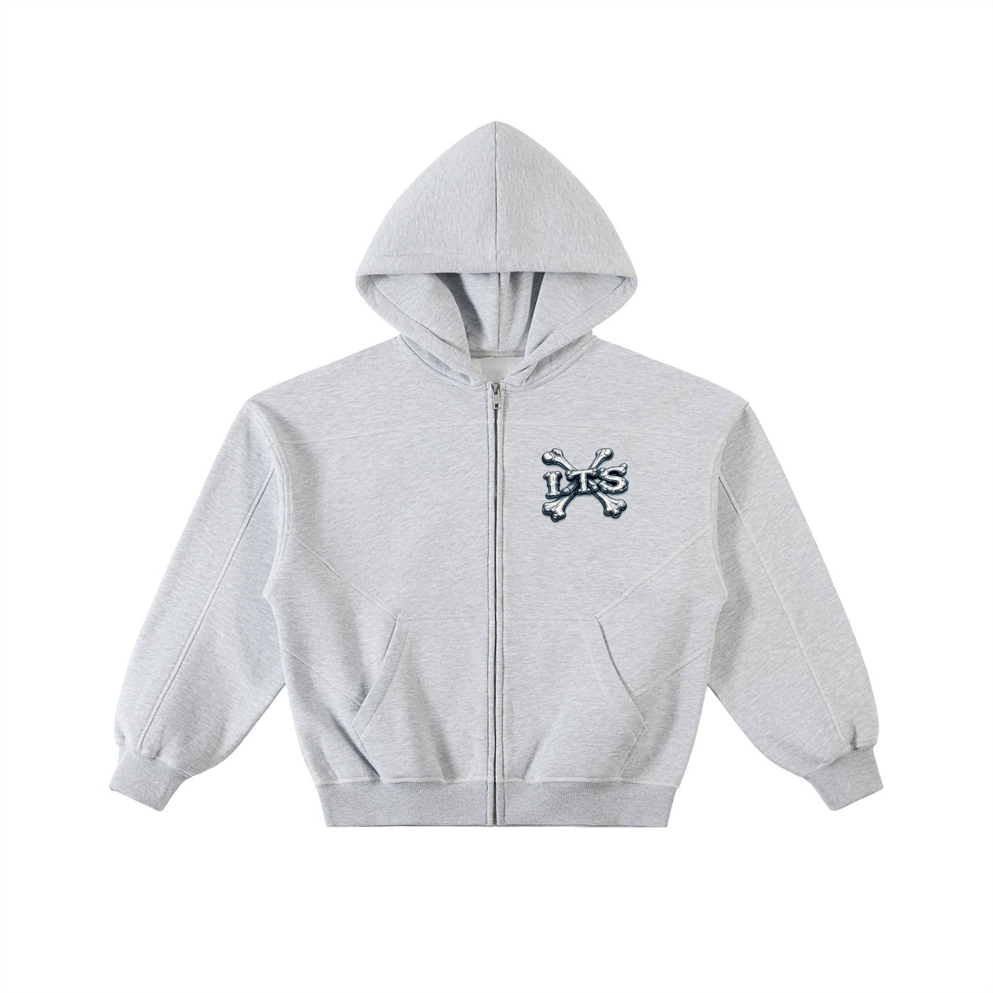 Bones' Contrast-Stitched Fleece Zip Hoodie Fit