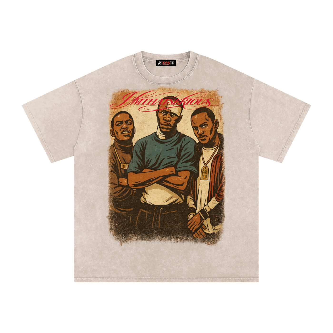 Snow Washed Oversized Cotton T-Shirt