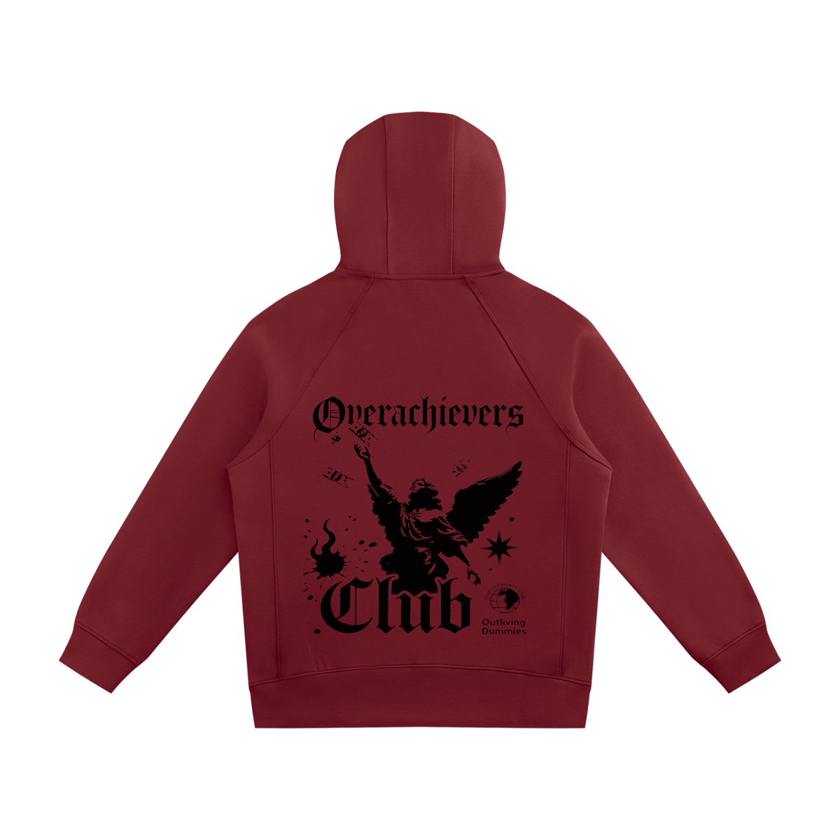 Overachievers Club' Raglan Full Zip Hoodie