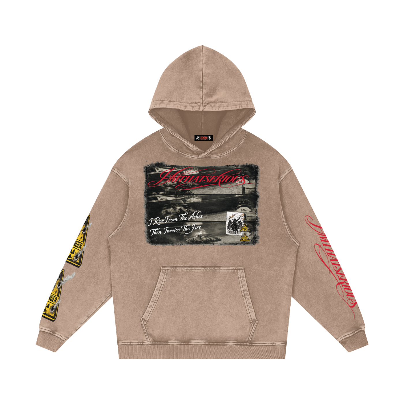 Snow Washed Loose Cotton Hoodie
