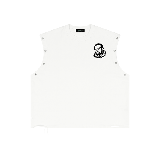Overachievers Club' Distressed Grommet Eyelet Tank Top