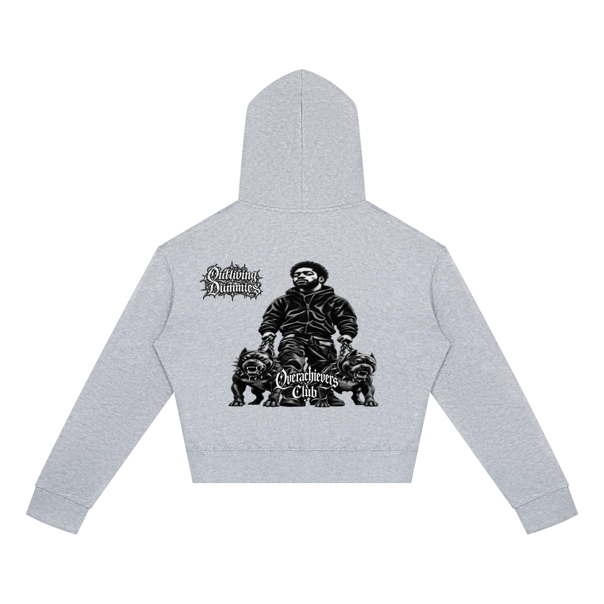Overachievers Club' Women's Crop Full Zip Hoodie