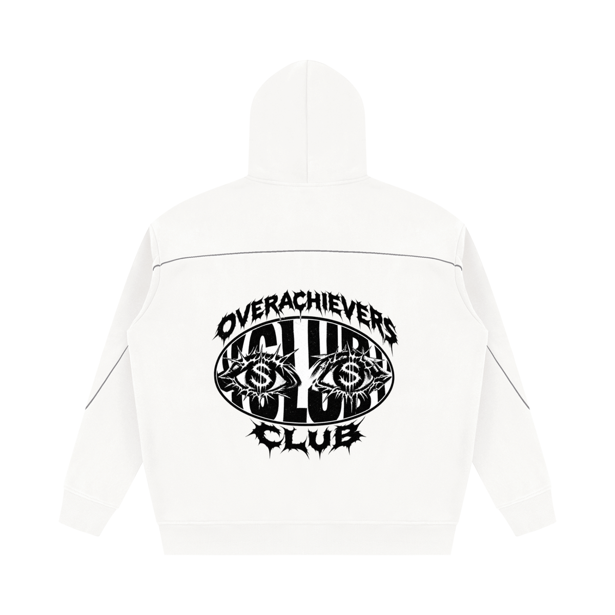 Overachievers Club' Oversized Piping Fleece Hoodie & Sweatpant