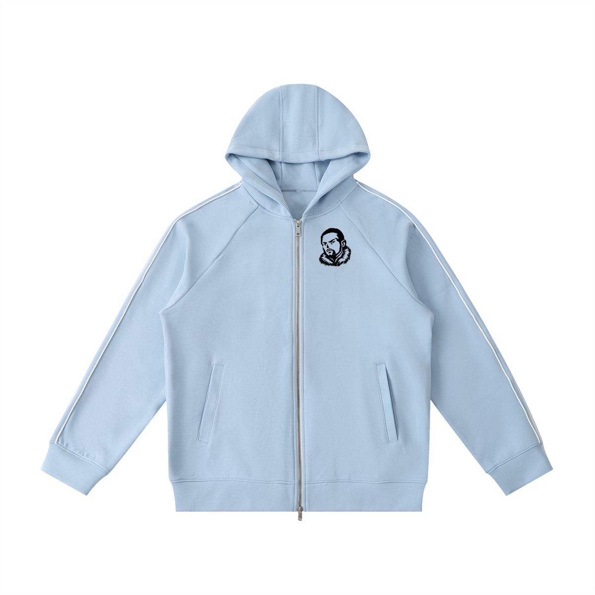 Overachievers Club' High Neck  Zip-Up Hoodie, Sweatpant & Sweatshirt Fit