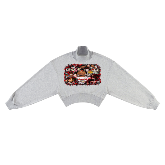 Carti' Women's Crop Mock Neck Sweatshirt