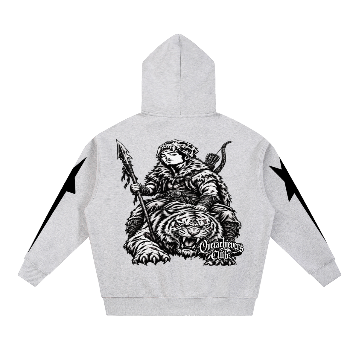 Overachievers Club' Oversized Fleece Boxy Hoodie, Sweatshirt, Sweatpant & Shorts Fit