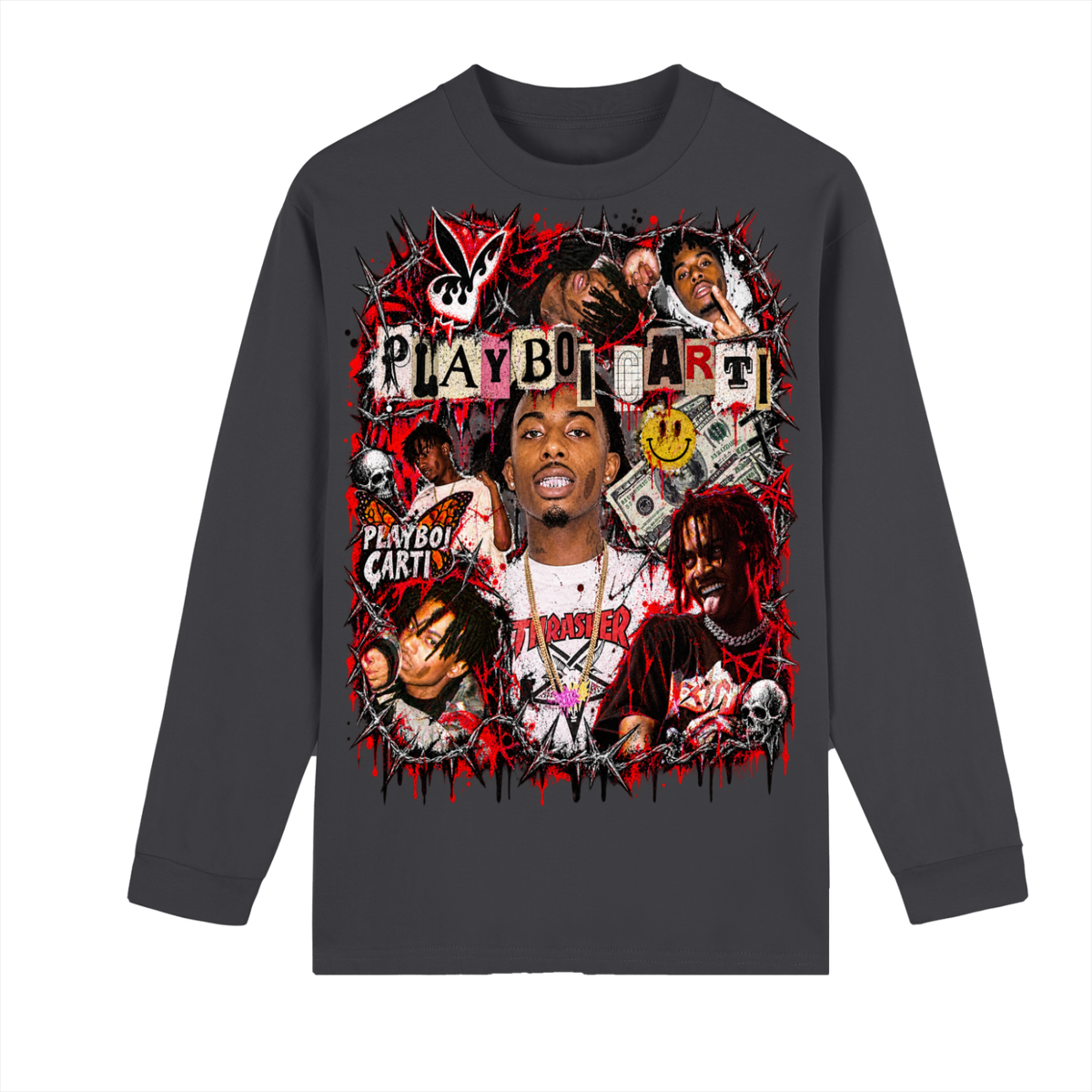 Carti' Crew Neck Long Sleeve Shirt