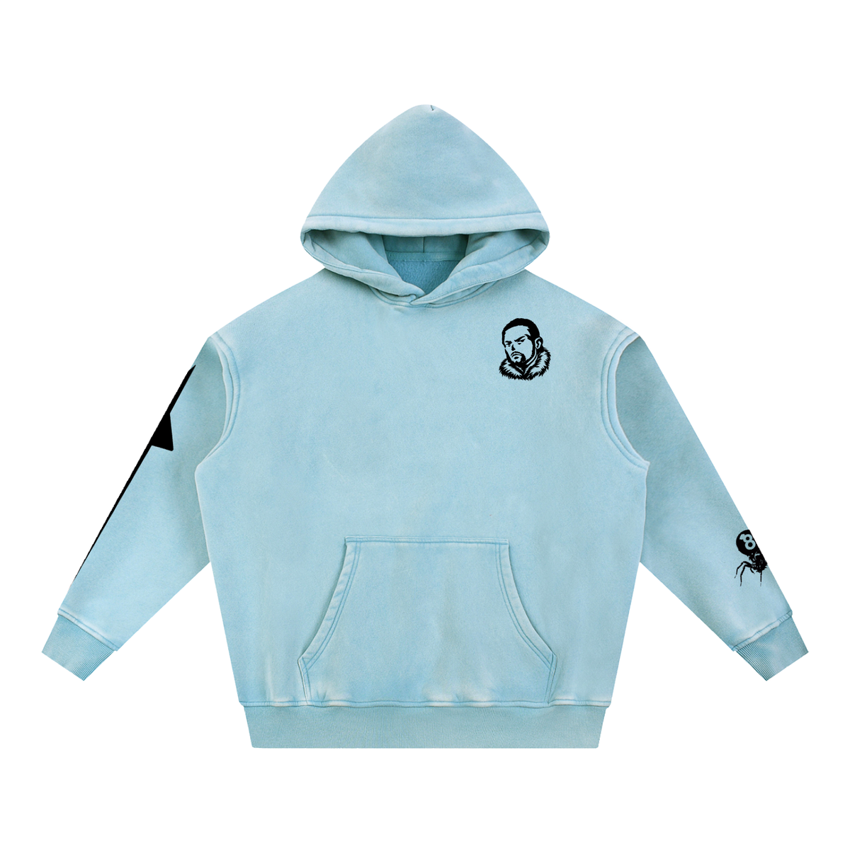 Overachievers Club' Snow Wash Fleece Oversize Hoodie
