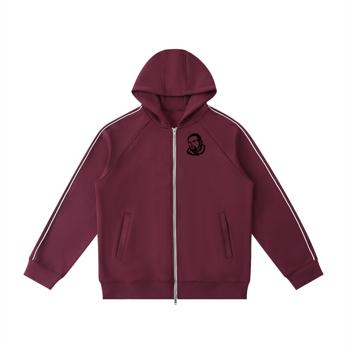 Overachievers Club' High Neck  Zip-Up Hoodie, Sweatpant & Sweatshirt Fit