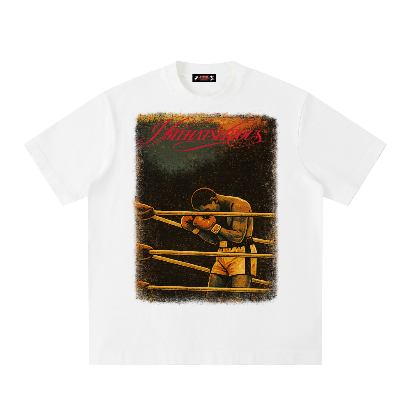 Heavyweight Vintage Washed Frayed T-Shirt