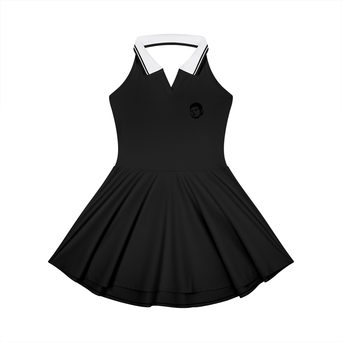 Women's Collared Halter A-Line Tennis Dress