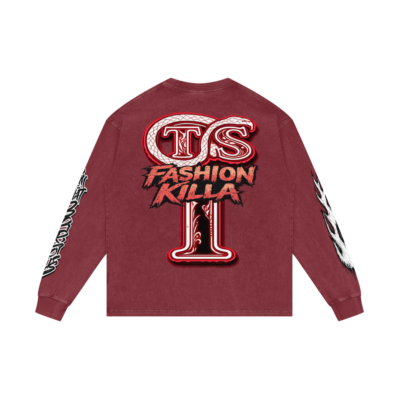 Acid Wash Oversize Long Sleeve T-Shirt