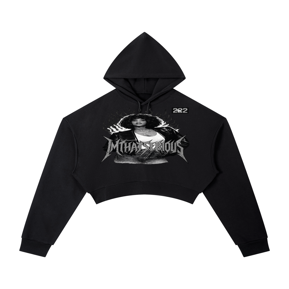 Whitney Houston' Cropped Hoodie & Sweatpant Tracksuit