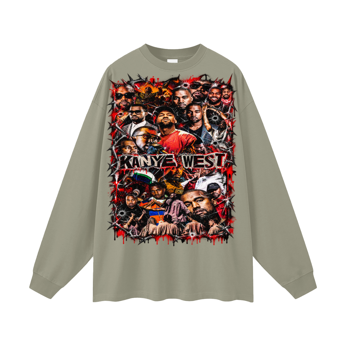 Kanye' Oversized Long Sleeve T-Shirt