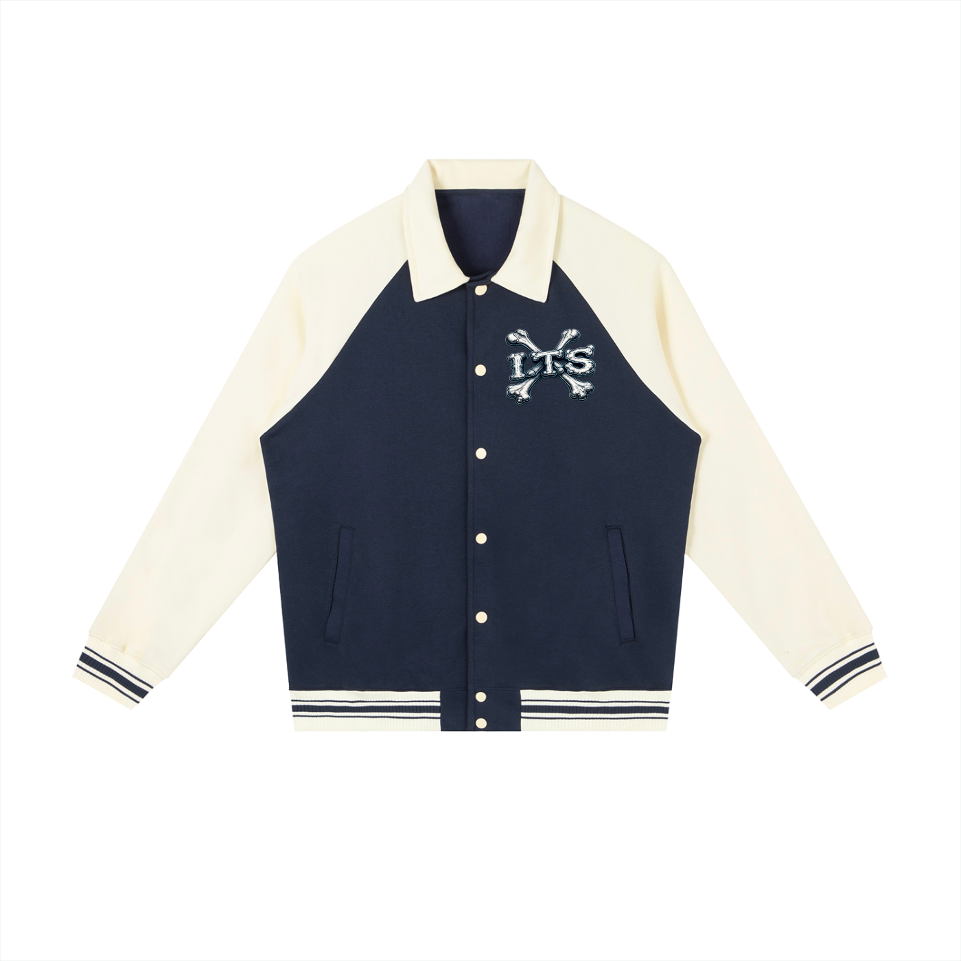 Bones' Contrast Sleeve Baseball Jacket Fit