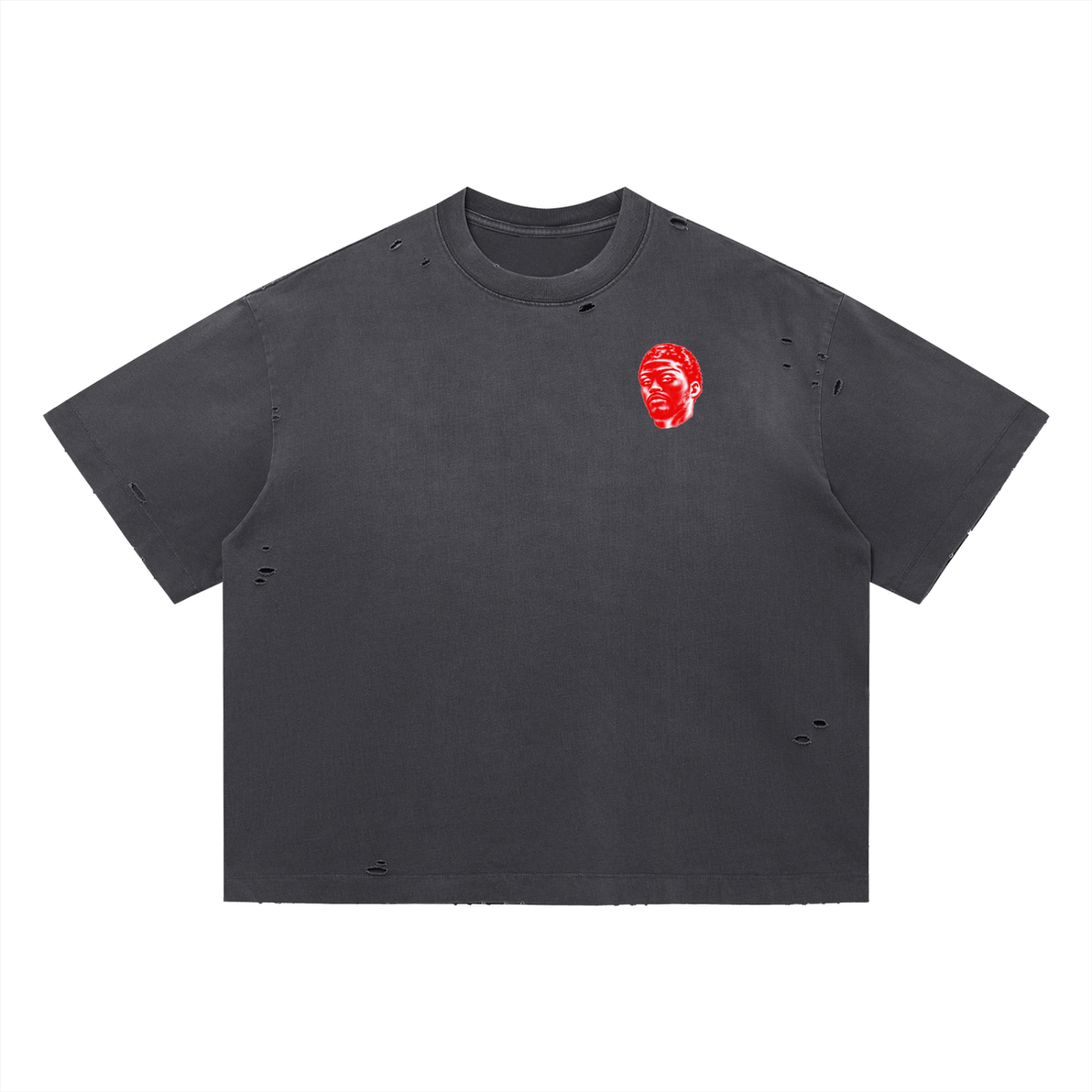 Overachievers Club' Sun Fade Distressed Shorts & T-Shirt