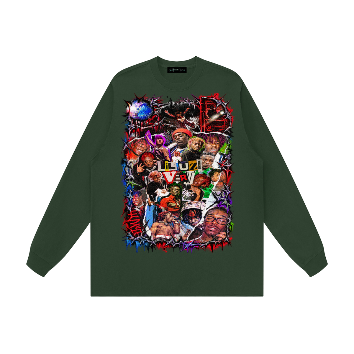Uzi' Raw Hem Long Sleeve T-Shirt