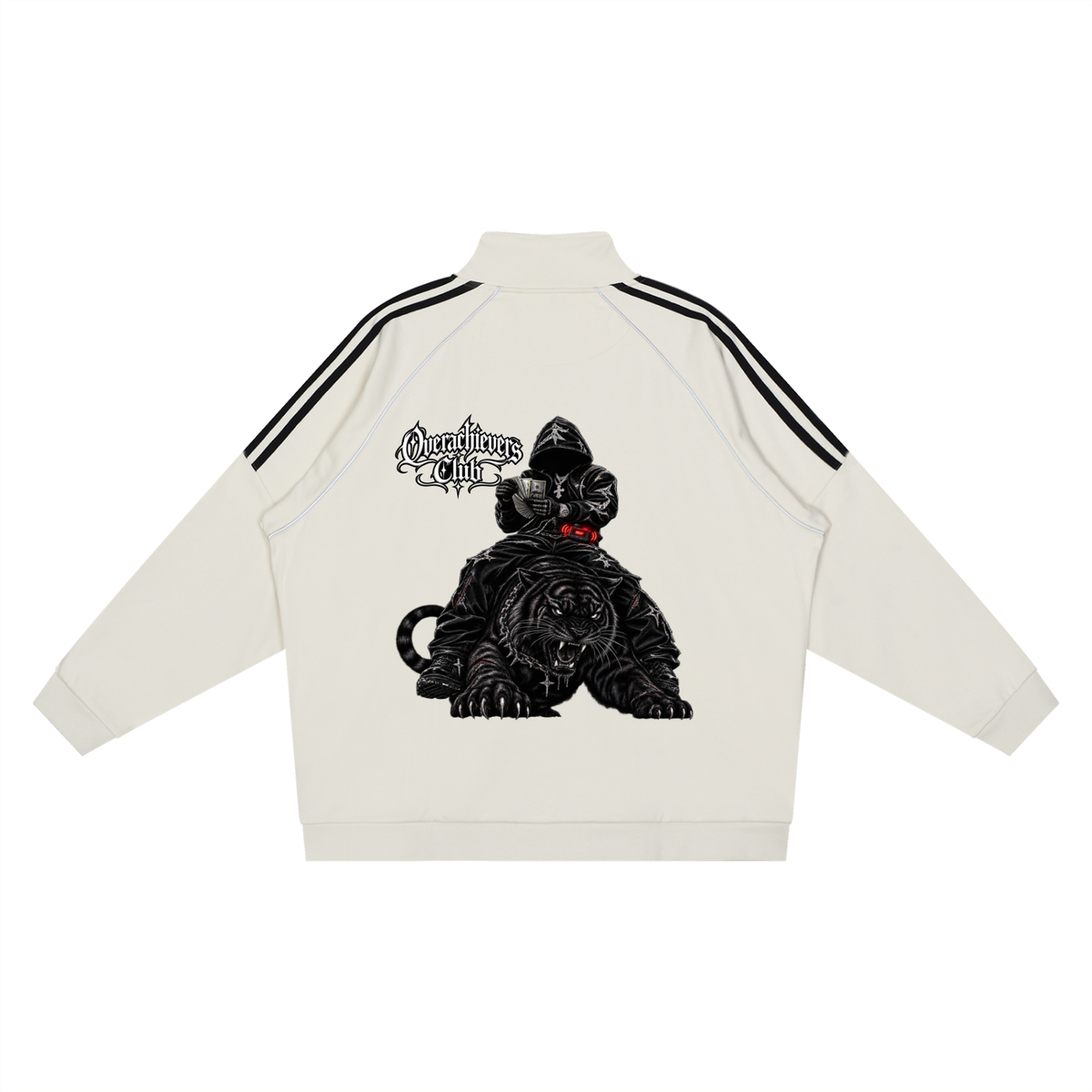 Overachievers Club' Reflection Striped Raglan Jacket & Sweatpants