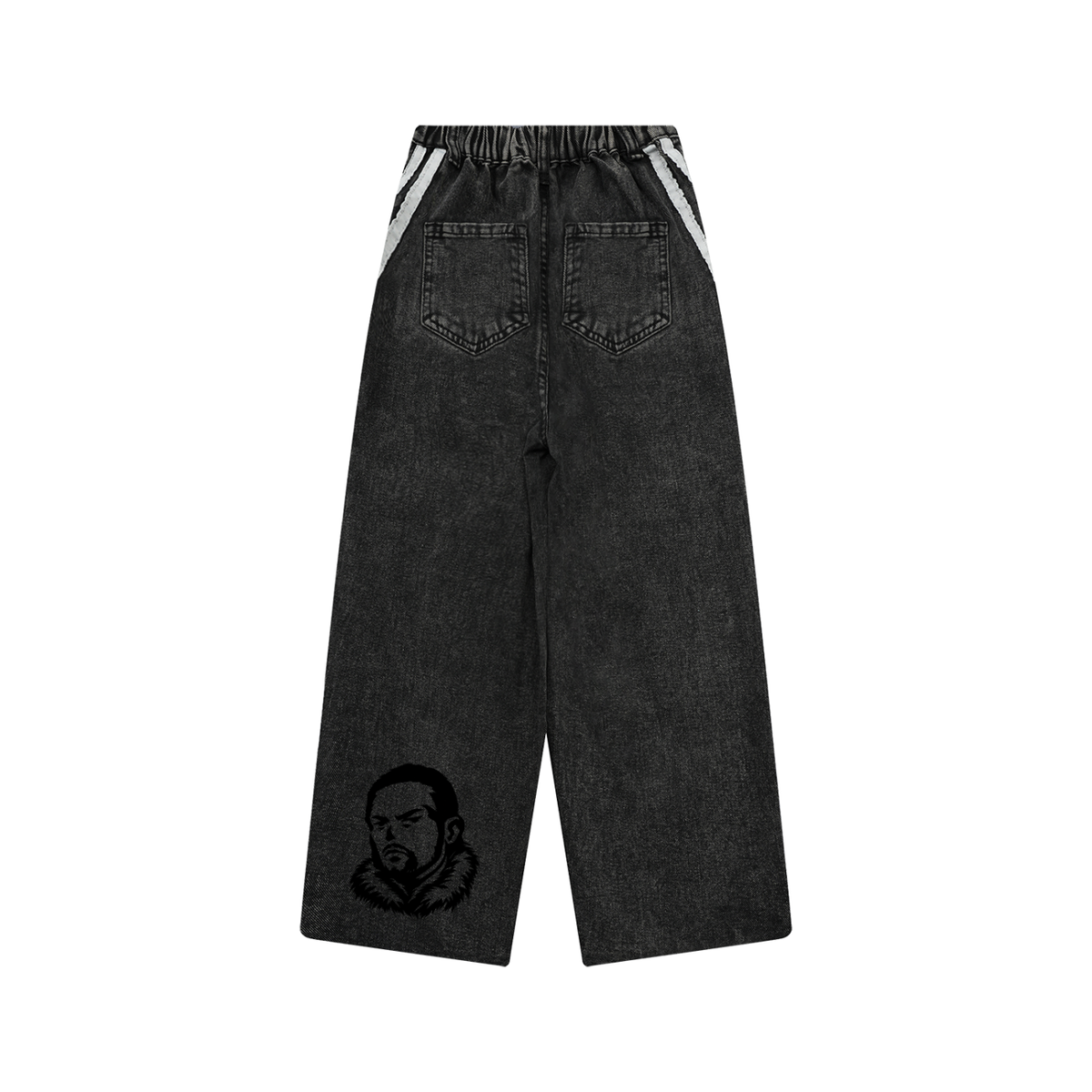 Jeans para niños con lavado vintage y franja lateral