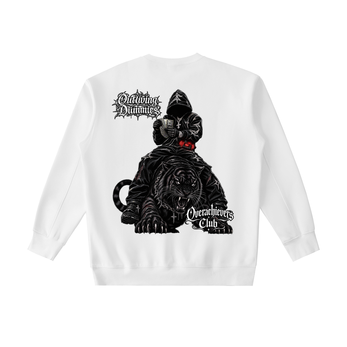 Overachievers Club' High Neck  Zip-Up Hoodie, Sweatpant & Sweatshirt Fit