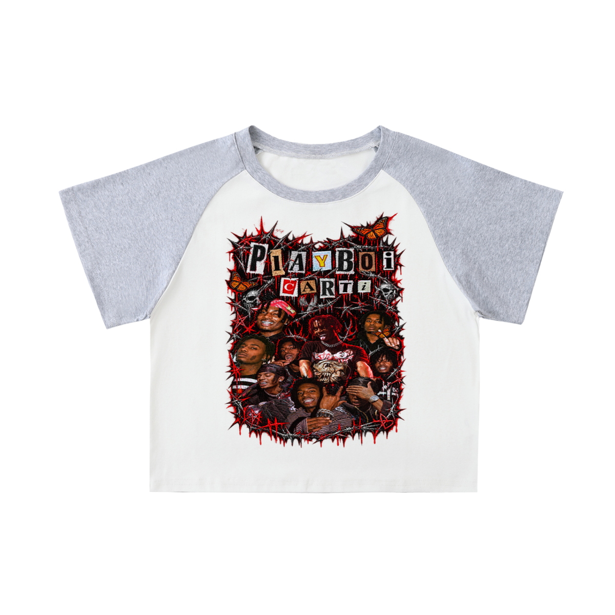 Carti' Color-Blocked Raglan Crop Top