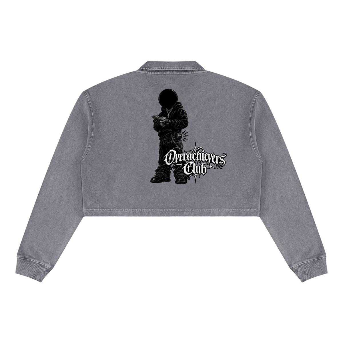 Overachievers Club' Women’s Vintage Wash Crop Sweatshirt & Flared Sweatpants