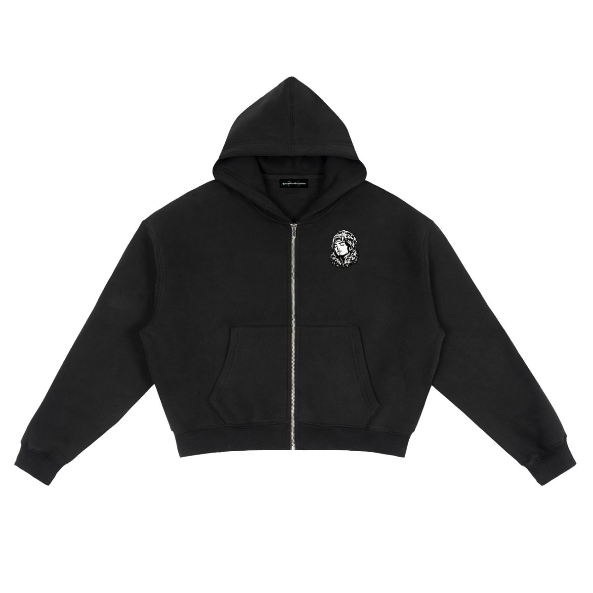 Overachievers Club' Fleece Zip-Up Boxy Hoodie & Sweatpant