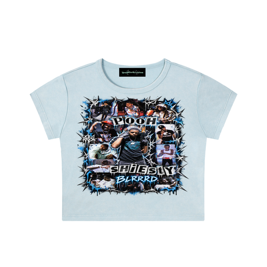 Shiesty' Snow Washed Crop Top