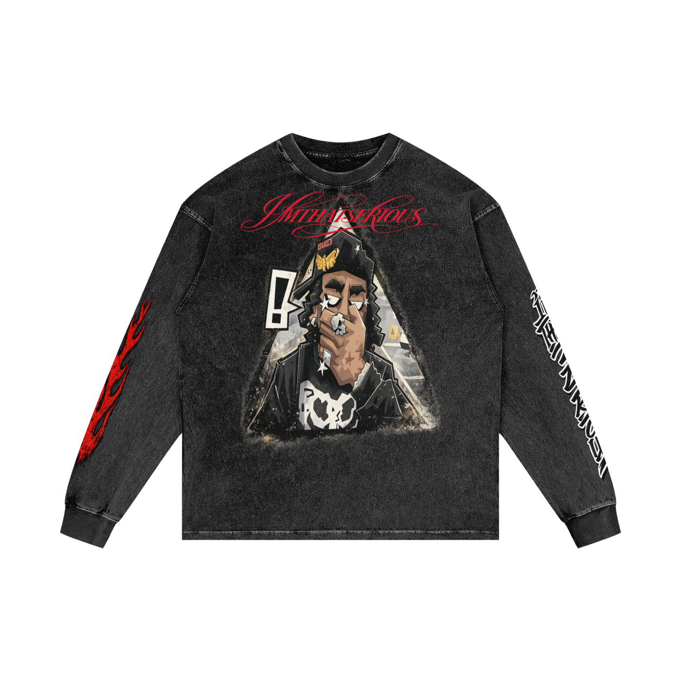 Acid Wash Oversize Long Sleeve T-Shirt
