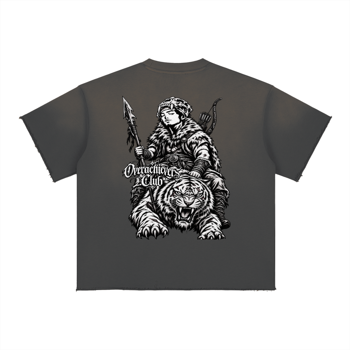 Overachievers Club' Sun Fade Raw Edge T-Shirt & Shorts
