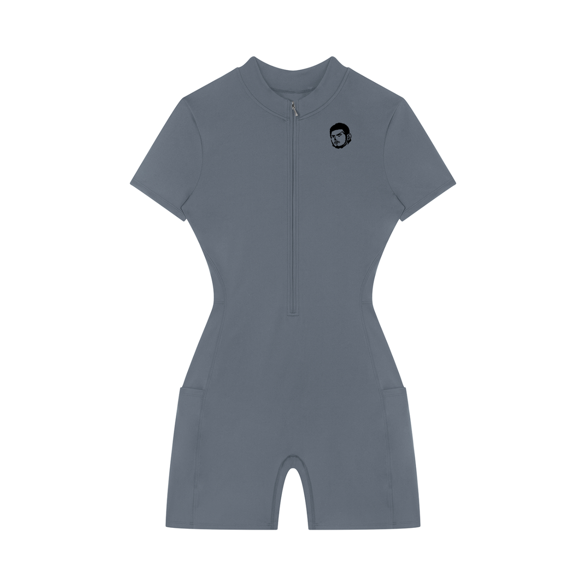 Overachievers Club' Women's Quarter-Zip Short Sleeve Romper