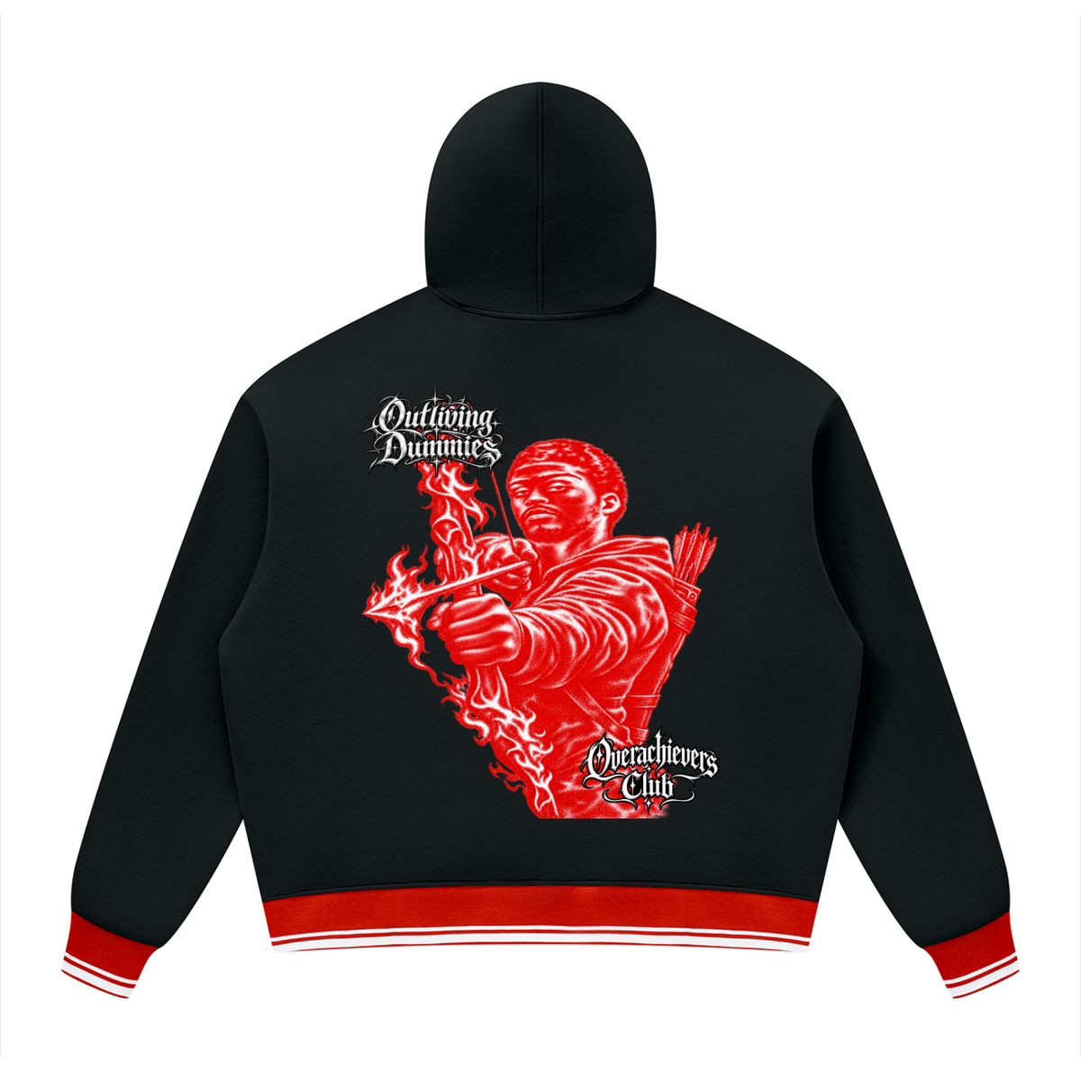 Overachievers Club' Oversized Color Block Fleece Hoodie