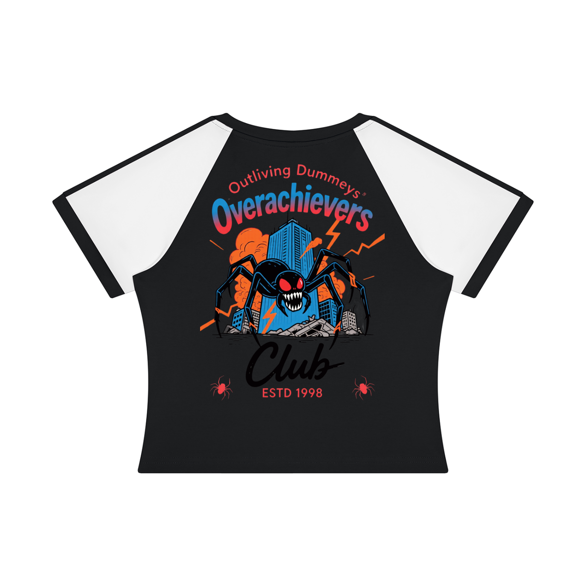 Overachievers Club' Women’s Slim Raglan Color Block T-Shirt