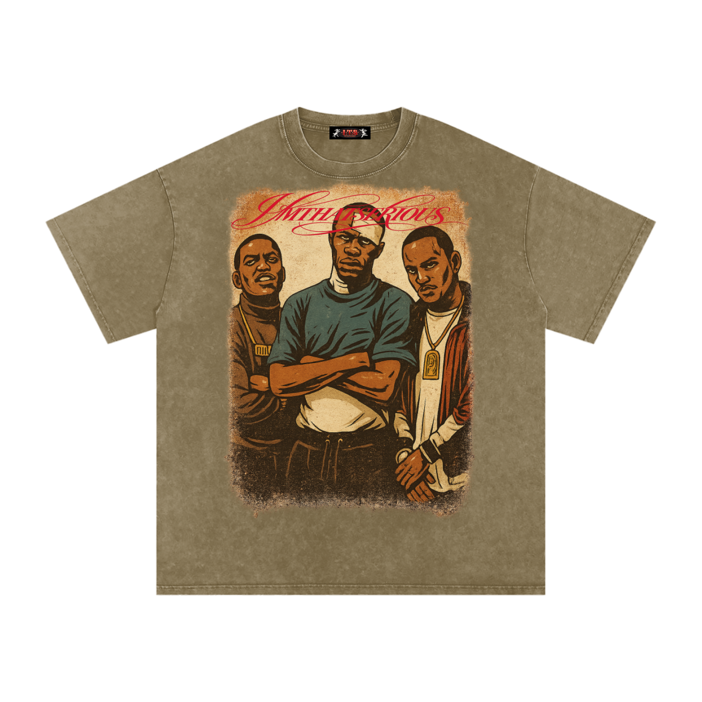 Snow Washed Oversized Cotton T-Shirt
