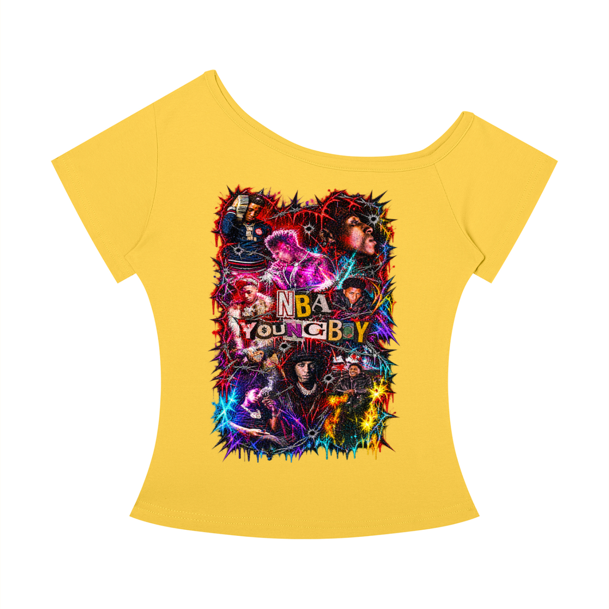 Youngboy' Women’s Off-the-Shoulder T-Shirt