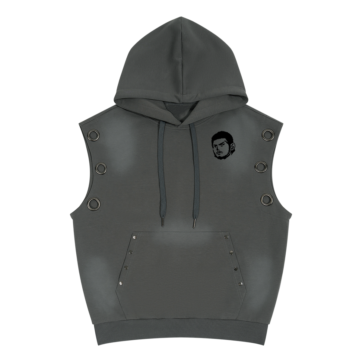 Overachievers Club' Vintage Wash Sun Fade Sleeveless Hoodie