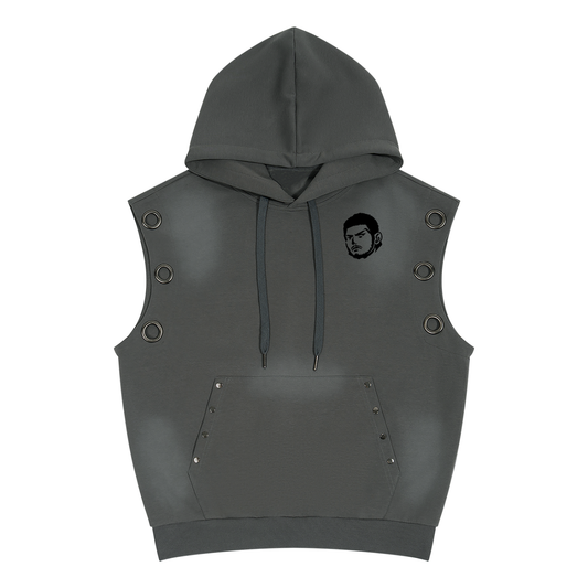Overachievers Club' Vintage Wash Sun Fade Sleeveless Hoodie